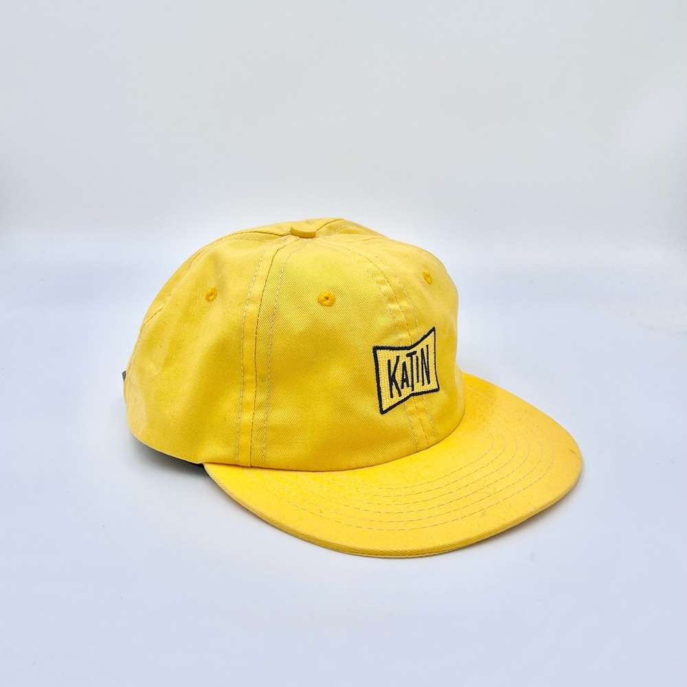 Katin Flat Brim Low Pro Yellow Embroidered StrapBack Surf Hat Cap Adult OS